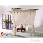 Baldaquin – „Bali Style CoCo“ 100% coton 200x200 Moustiquaire inclu 4 embrasses - B01K20JN1Y